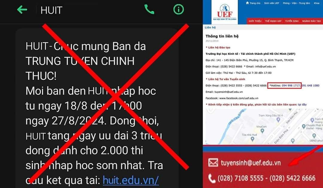  Cảnh báo tin nhắn lừa đảo nhập học ĐH sớm nhận ưu đãi 3 triệu đồng 