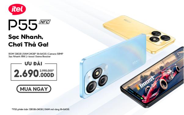 Điện thoại Itel P55 NFC nổi bật trong tầm giá - Ảnh 1.