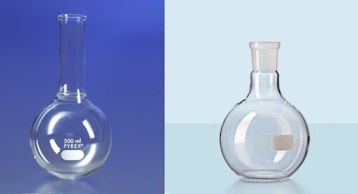Bình thủy tinh có cổ nhẵn và cổ nhám