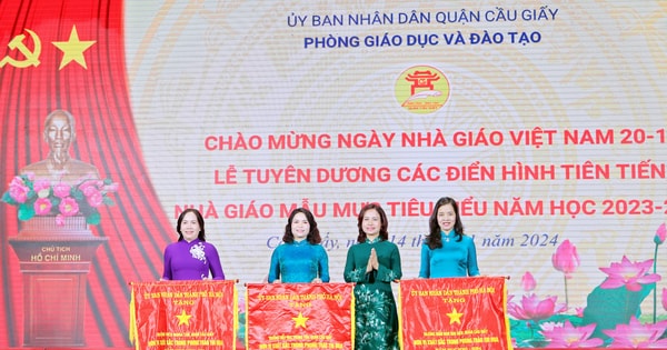 Quận Cầu Giấy tuyên dương nhiều điển hình tiên tiến, nhà giáo mẫu mực