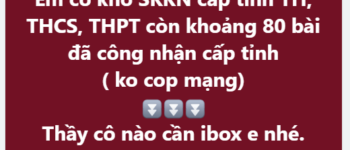 Sáng kiến kinh nghiệm ở đâu ra mà người ta mua - bán nhiều thế?