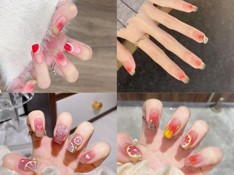 Mẫu nail hoa quả