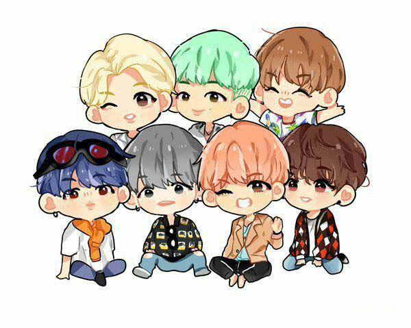 Hình ảnh BTS Chibi siêu đáng yêu