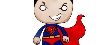 Chibi Siêu Nhân - Bức tranh siêu đẹp và dễ thương về Superman