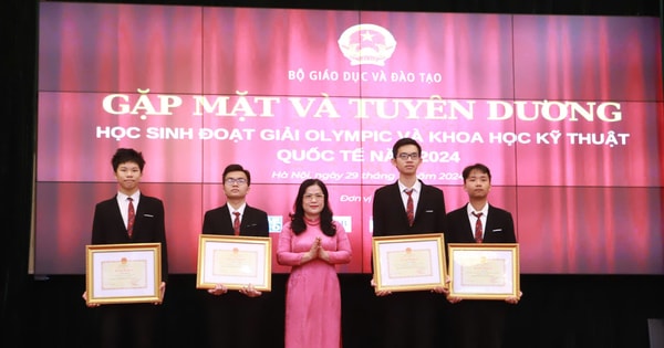 Bộ GD-ĐT tuyên dương học sinh đoạt giải Olympic và khoa học kỹ thuật quốc tế