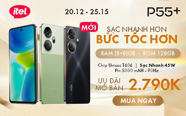 Itel P55 Plus: Smartphone giá rẻ dưới 3 triệu, hiệu năng tuyệt vời