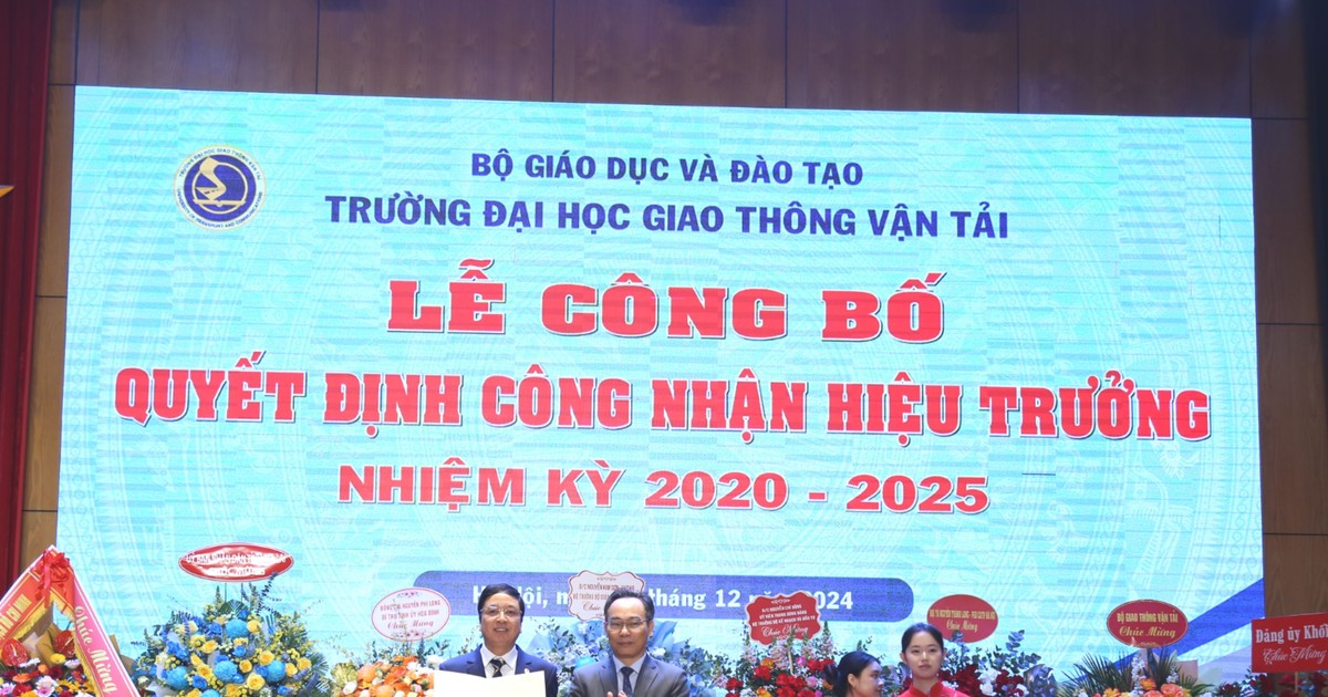  PGS.TS Nguyễn Văn Hùng là tân hiệu trưởng Trưởng Đại học Giao thông vận tải 