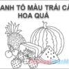 Tranh tô màu về trái cây và hoa quả