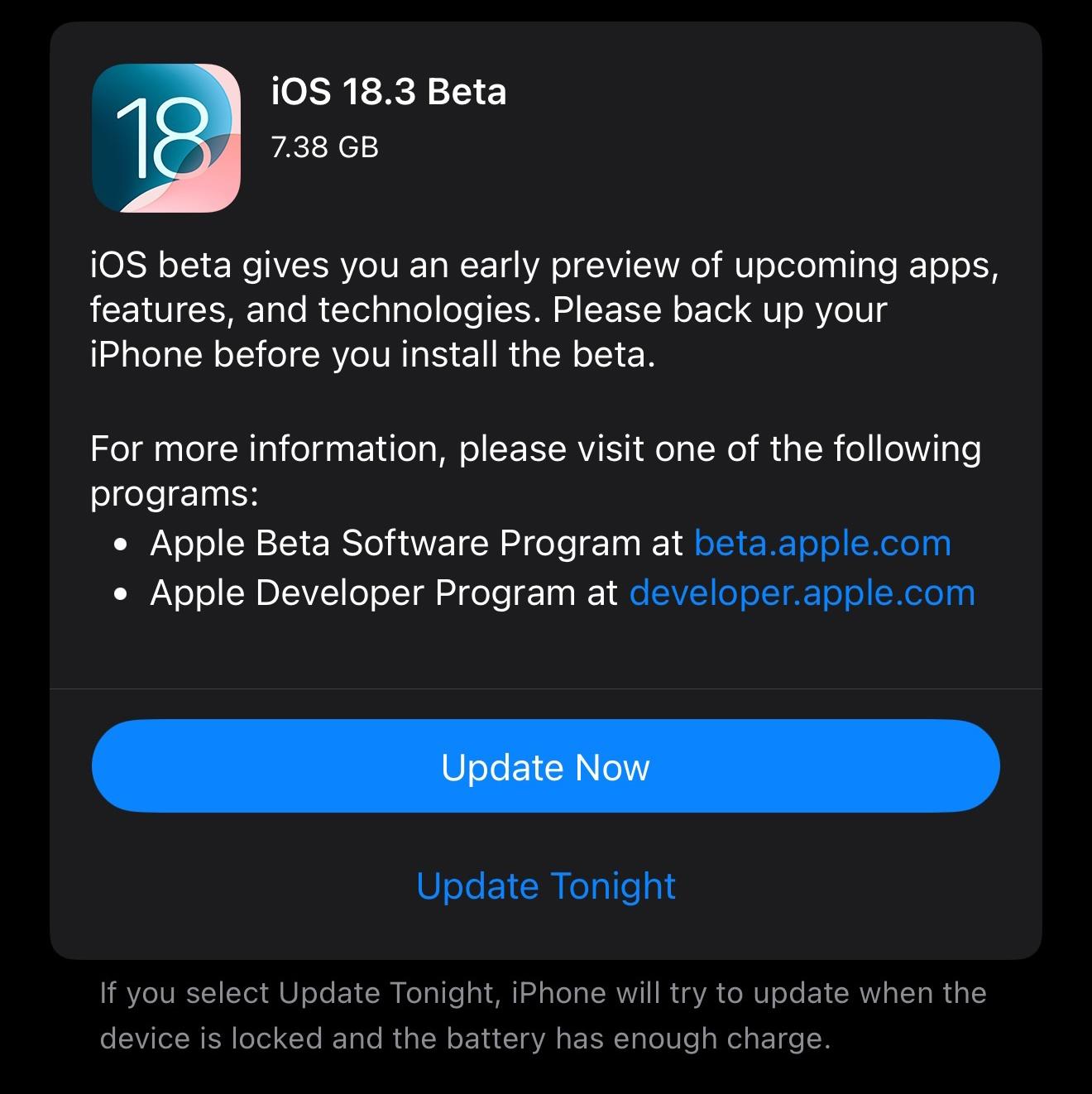 Apple ra mắt iOS 18.3 Beta- Ảnh 1.