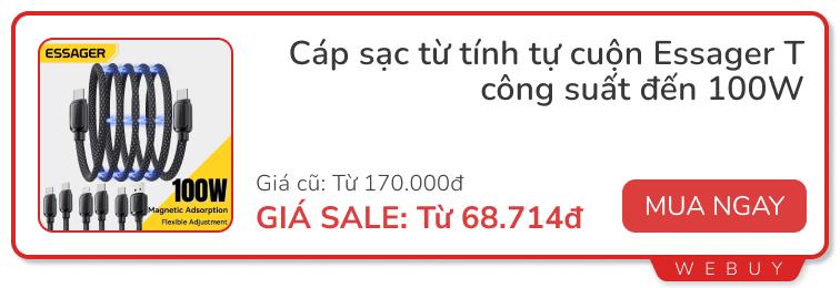 Giáng sinh tại nhà mua đồ giảm giá: Cáp sạc từ tính 100W 69.000 đồng, pin sạc 75.000 đồng, giá đỡ điện thoại chống rung giảm 60%...- Ảnh 1.