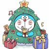 Ảnh chibi cây thông Noel Doremon