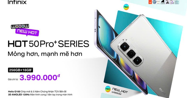 Infinix HOT 50 Pro+Series: Điện thoại màn cong mỏng bậc nhất thế giới chỉ dưới 5 triệu