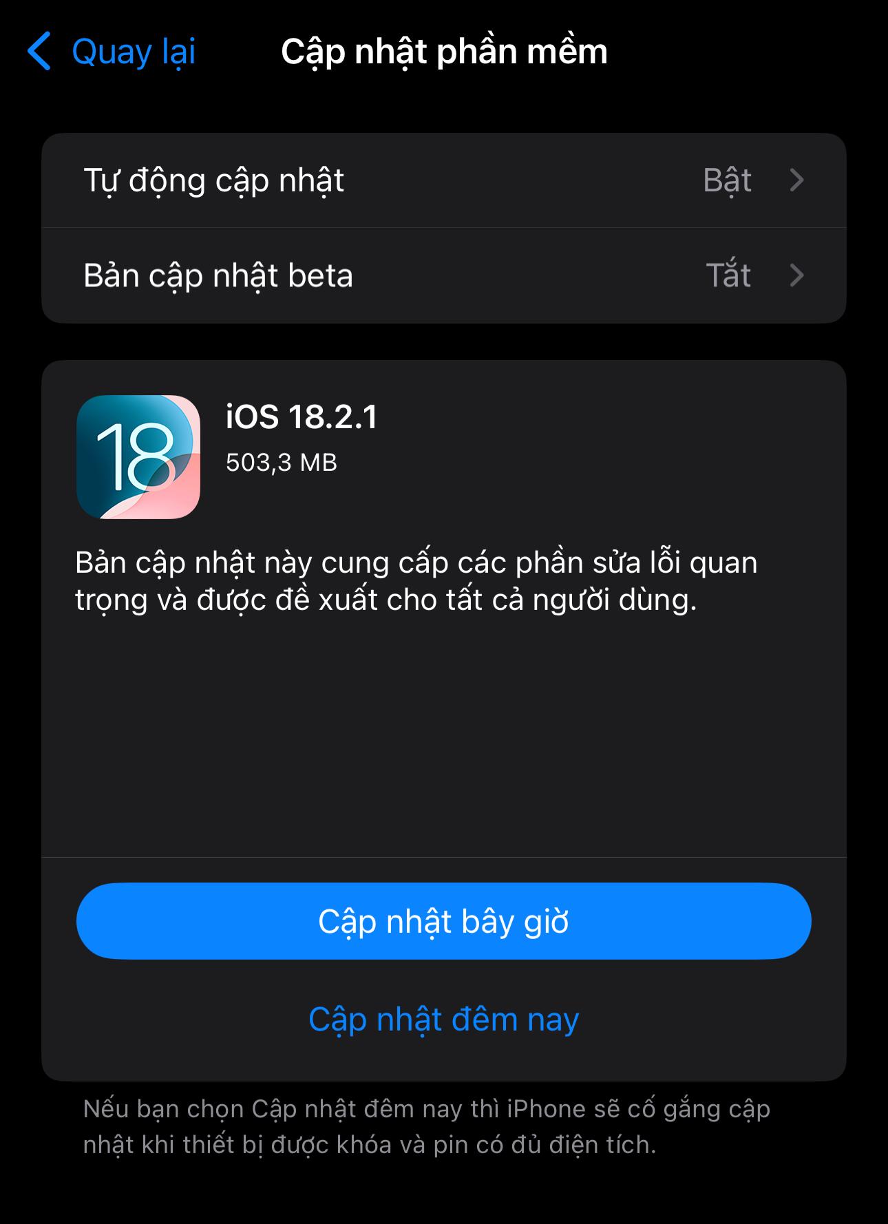 Apple ra mắt iOS 18.2.1: Có những tính năng mới gì? - Ảnh 1.