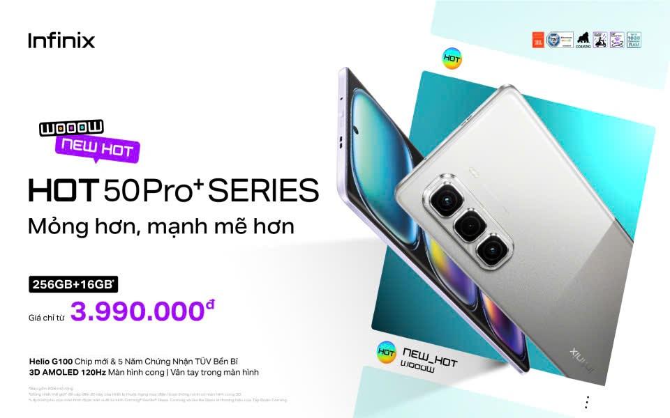 Infinix HOT 50 Pro+Series: Điện thoại màn hình cong mỏng nhất thế giới giá chỉ dưới 5 triệu - Ảnh 1.