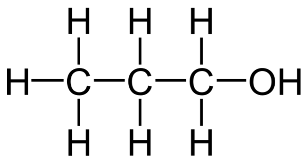 Cấu trúc hóa học của Propylic Alcohol là C3H8O