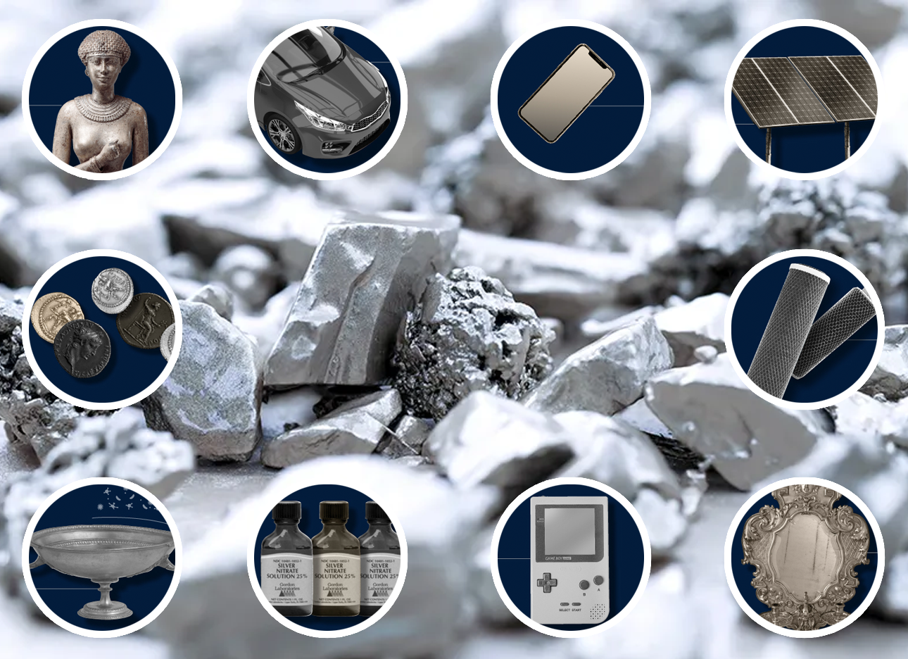 Bạc được ứng dụng vào nhiều lĩnh vực của đời sống