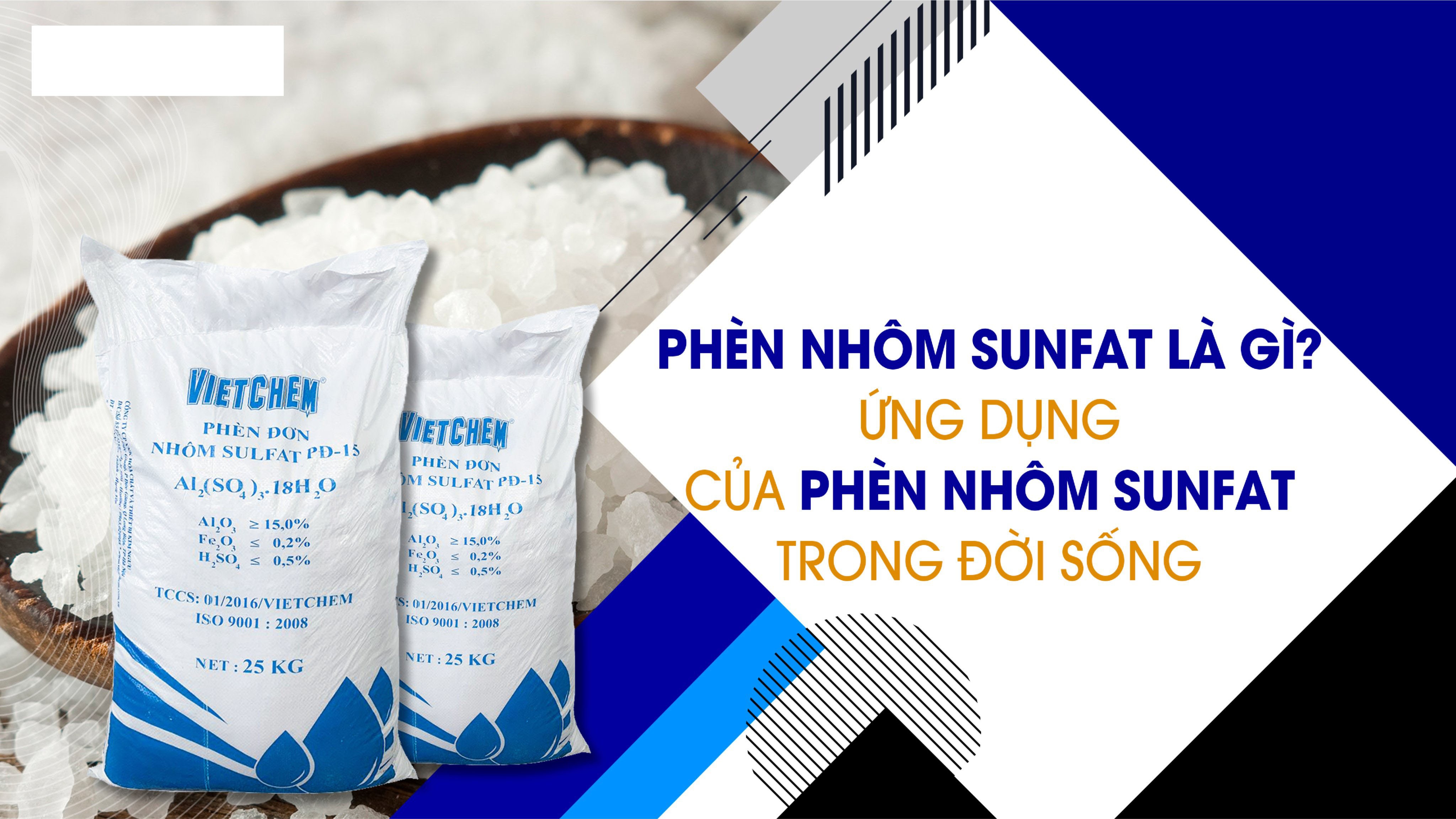 Phèn chua được ứng dụng rộng rãi trong xử lý nước