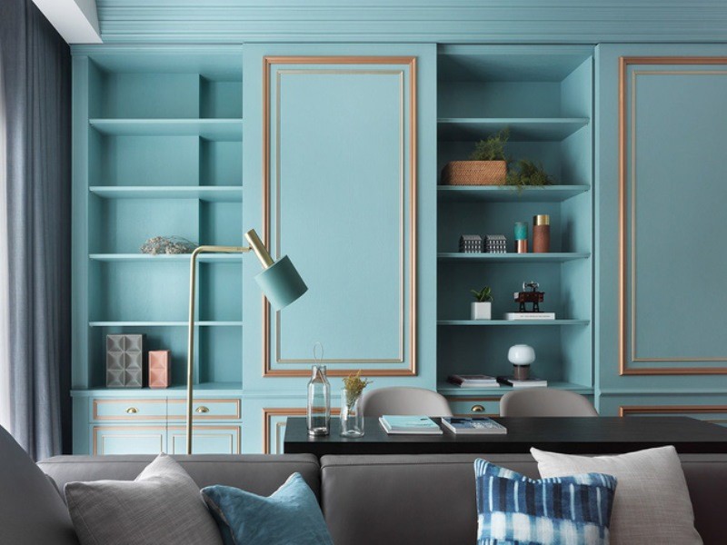 Màu ngọc lam trong lĩnh vực nội thất