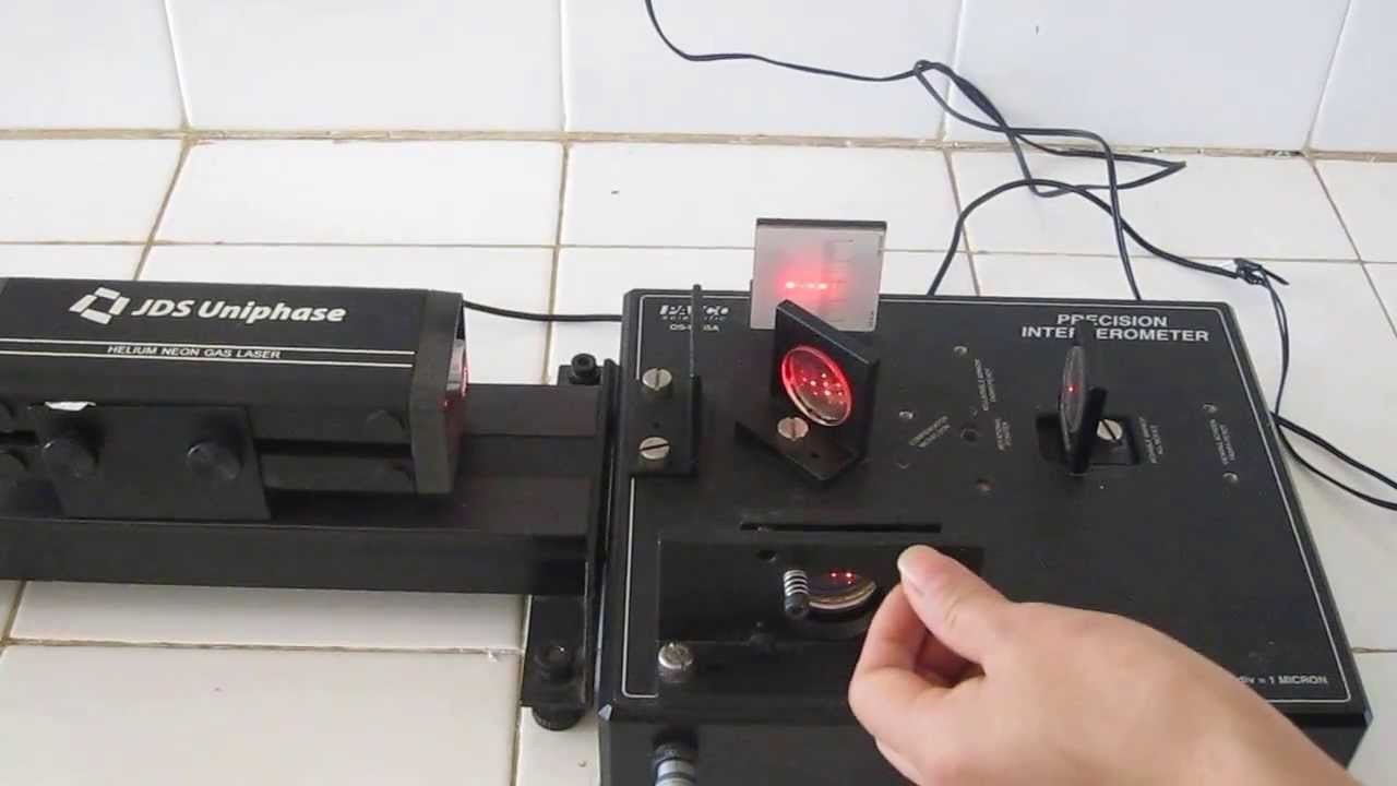 Giao thoa kế được sử dụng để đo bước sóng của nguồn sáng