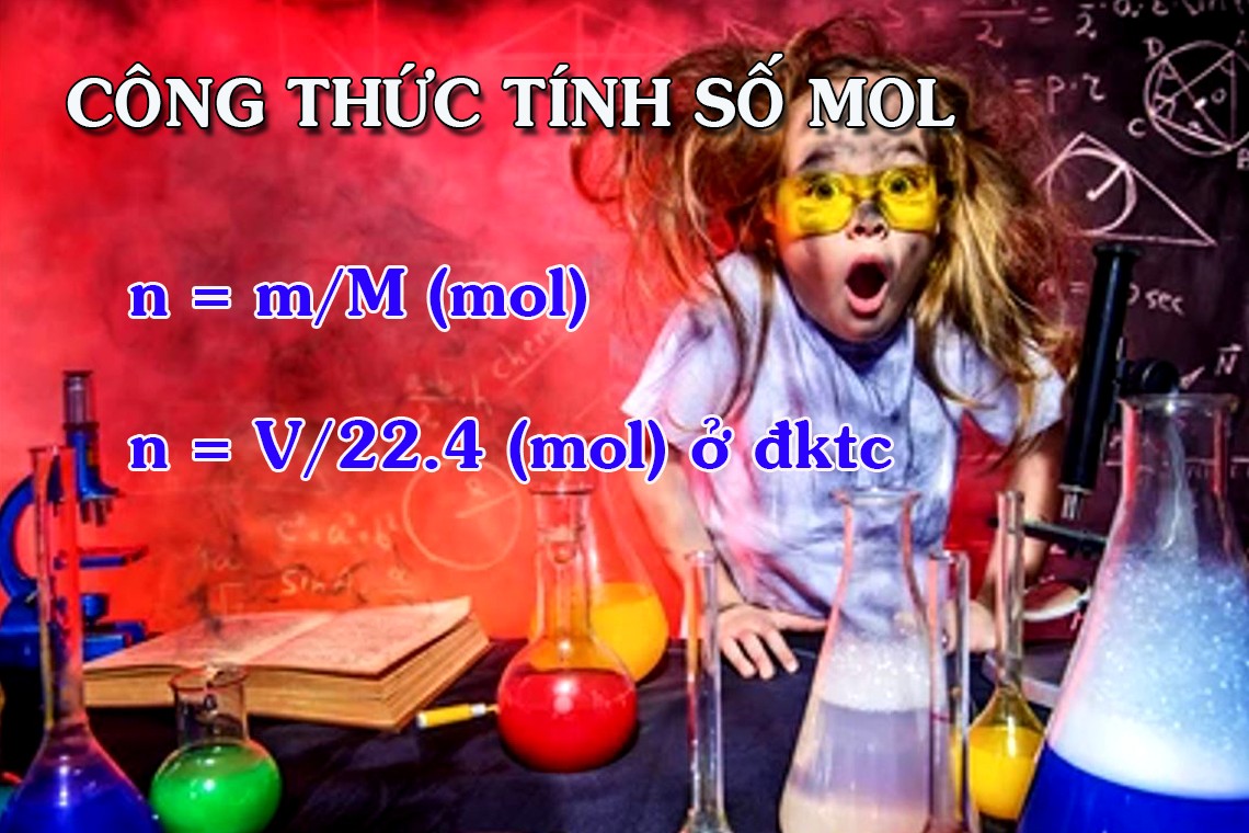 Công thức tính số mol nguyên tử, phân tử