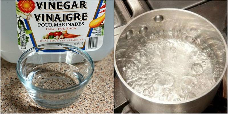 Loại bỏ cặn canxi bằng giấm trắng