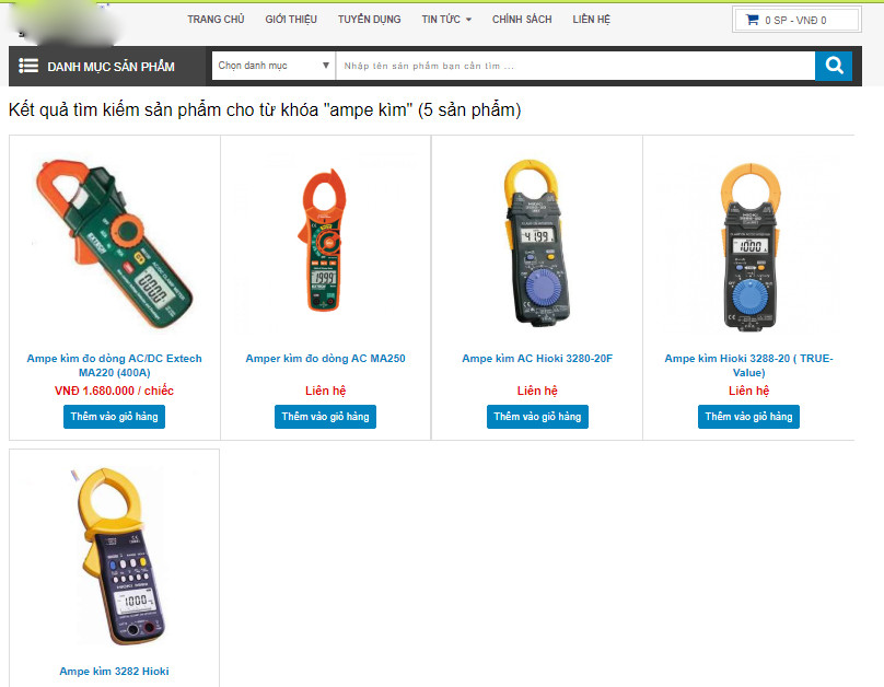 Một số sản phẩm ampe kìm tại Vietchem