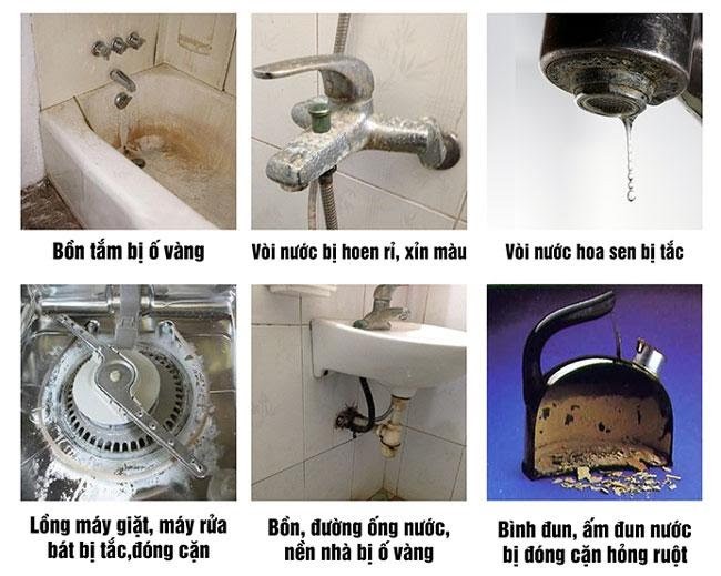 Các mặt hàng có cặn canxi