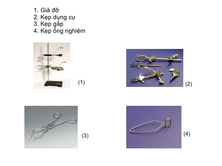 Một số dụng cụ kẹp và giữ ống nghiệm