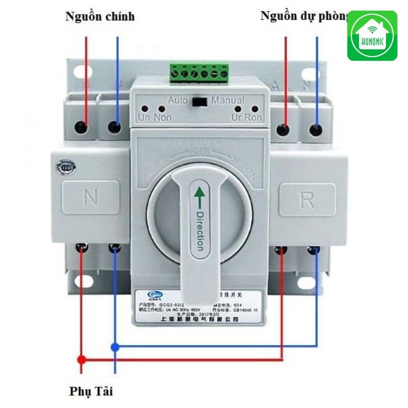 Đấu nối cầu dao đảo chiều 3 pha đúng chuẩn kỹ thuật, chính xác đảm bảo an toàn