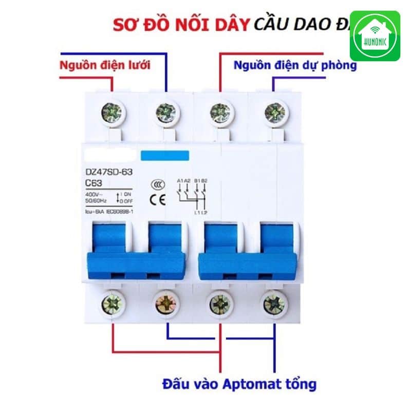 Cầu dao đảo chiều đảm bảo an toàn cho người sử dụng, bảo vệ quá tải đường điện