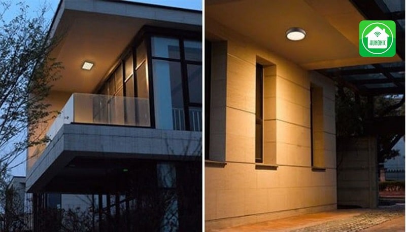 Đèn cảm ứng ở ban công tiện lợi cho việc sinh hoạt của gia đình