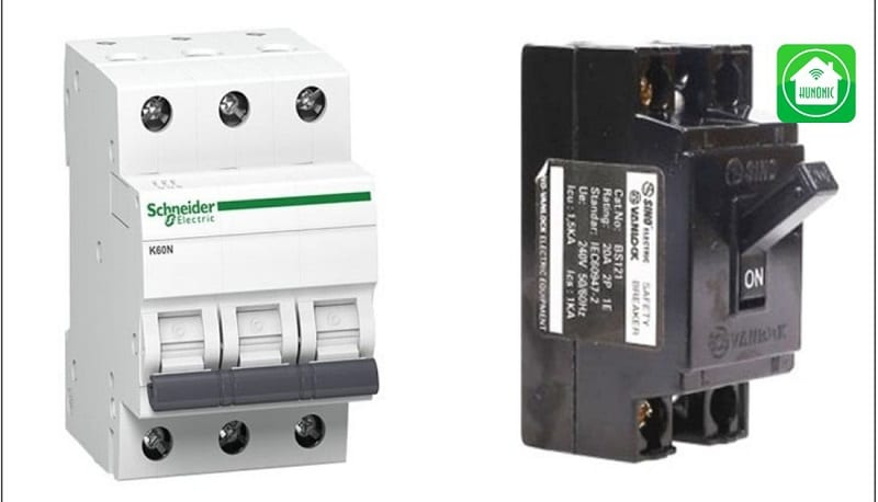 Aptomat chống giật có hình dáng, kích thước khác với các loại át thường