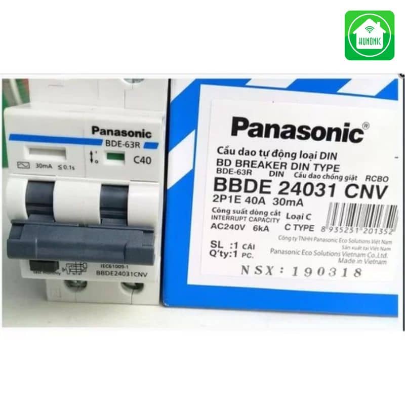 Cấu tạo bên trong của aptomat chống giật dùng cho một pha phức tạp