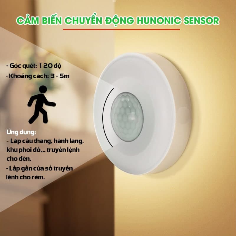 Top 10 Thiết Bị Điện Dân Dụng Và Công Nghiệp Phổ Biến 2025 11 tính năng bộ cảm biến chuyển động, cảm biến ánh sáng hunonic pir sensor