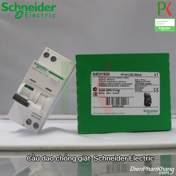 Cầu dao ngắt mạch rò rỉ Acti9 Schneider Electric