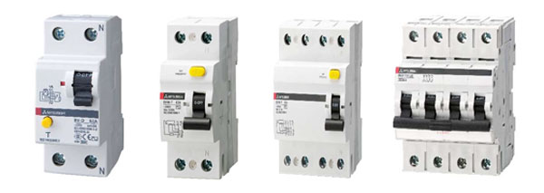 Anti-shock circuit breaker RCCB, RCBO from Mitsubishi