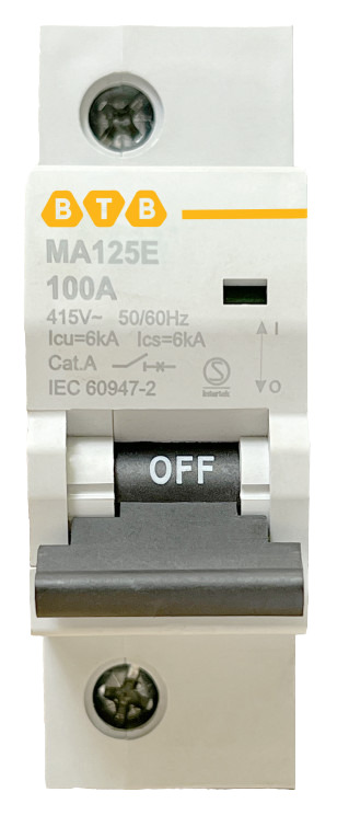 mcb 1p 100a 6ka 415vac ma125e x