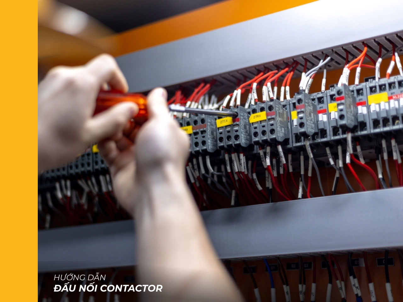 cách kết nối biểu ngữ contactor