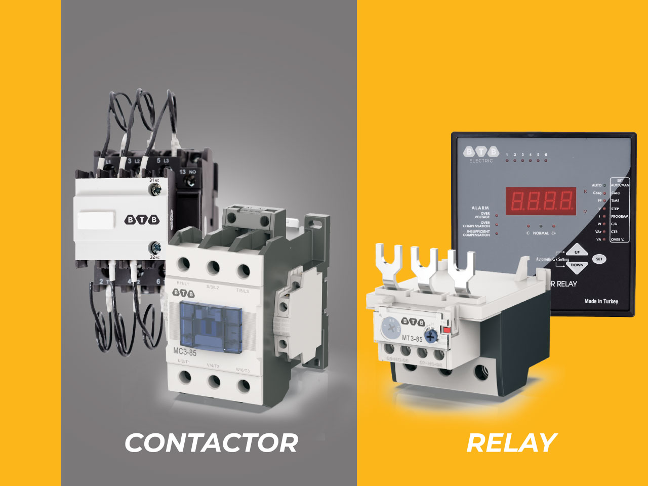 biểu ngữ contactor vs rơle