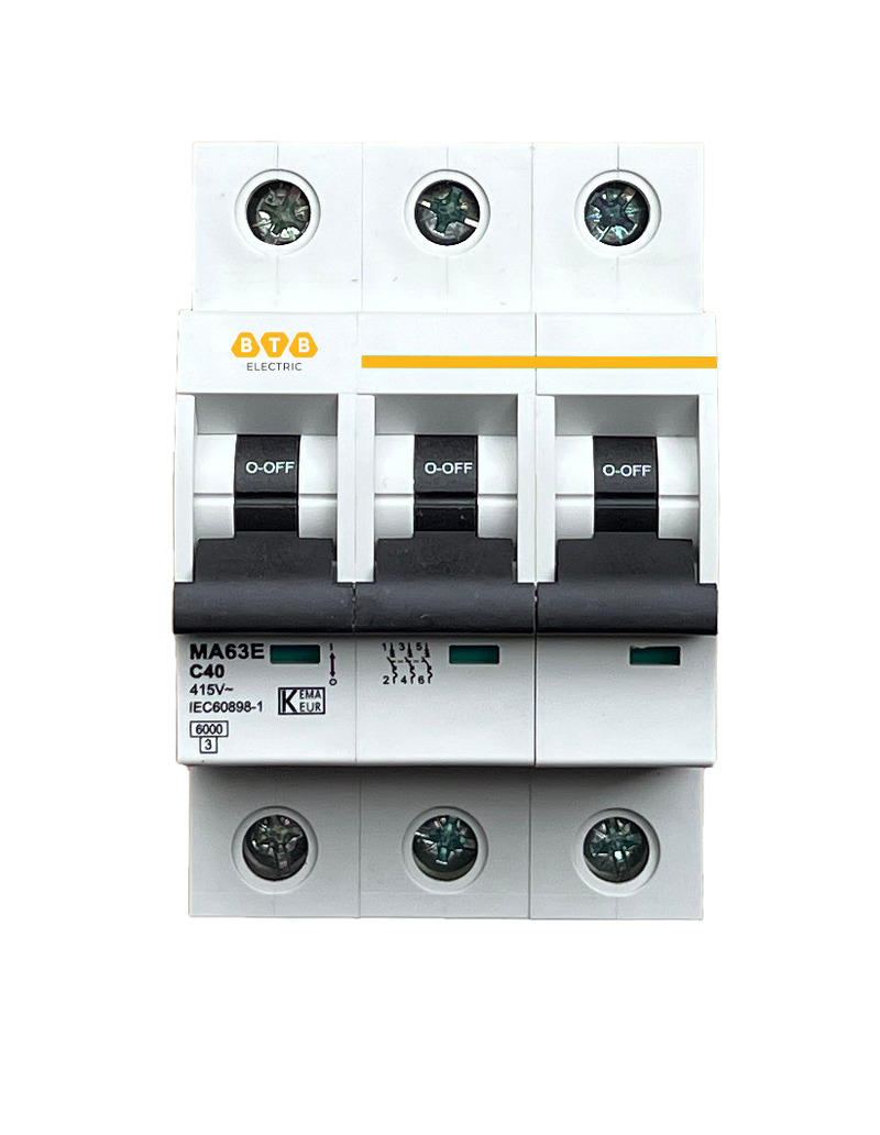 mccb 3p c40 415vac ma63e x