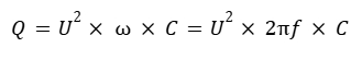 Q=U2C=U22fC